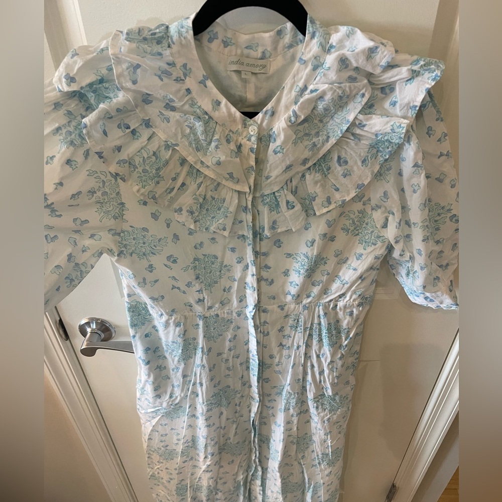 Julia Amory India Amory Floral Maxi Dress with ruffles - Picture 3 of 5